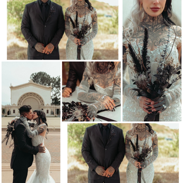 Dried Floral Selenite Elopement Bouquet