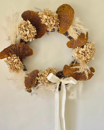 The Mushroom Harvest Dried Floral Wreath