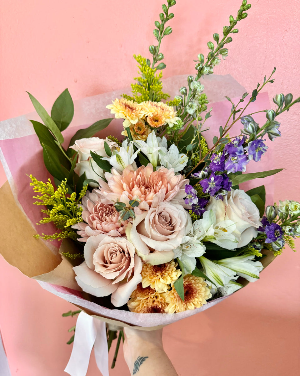 Hold the Reds Hand Tied Bouquet Backbone Floral