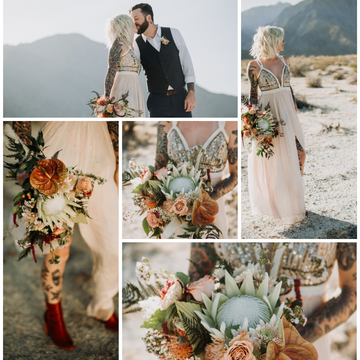 Fresh Floral Desert Elopement