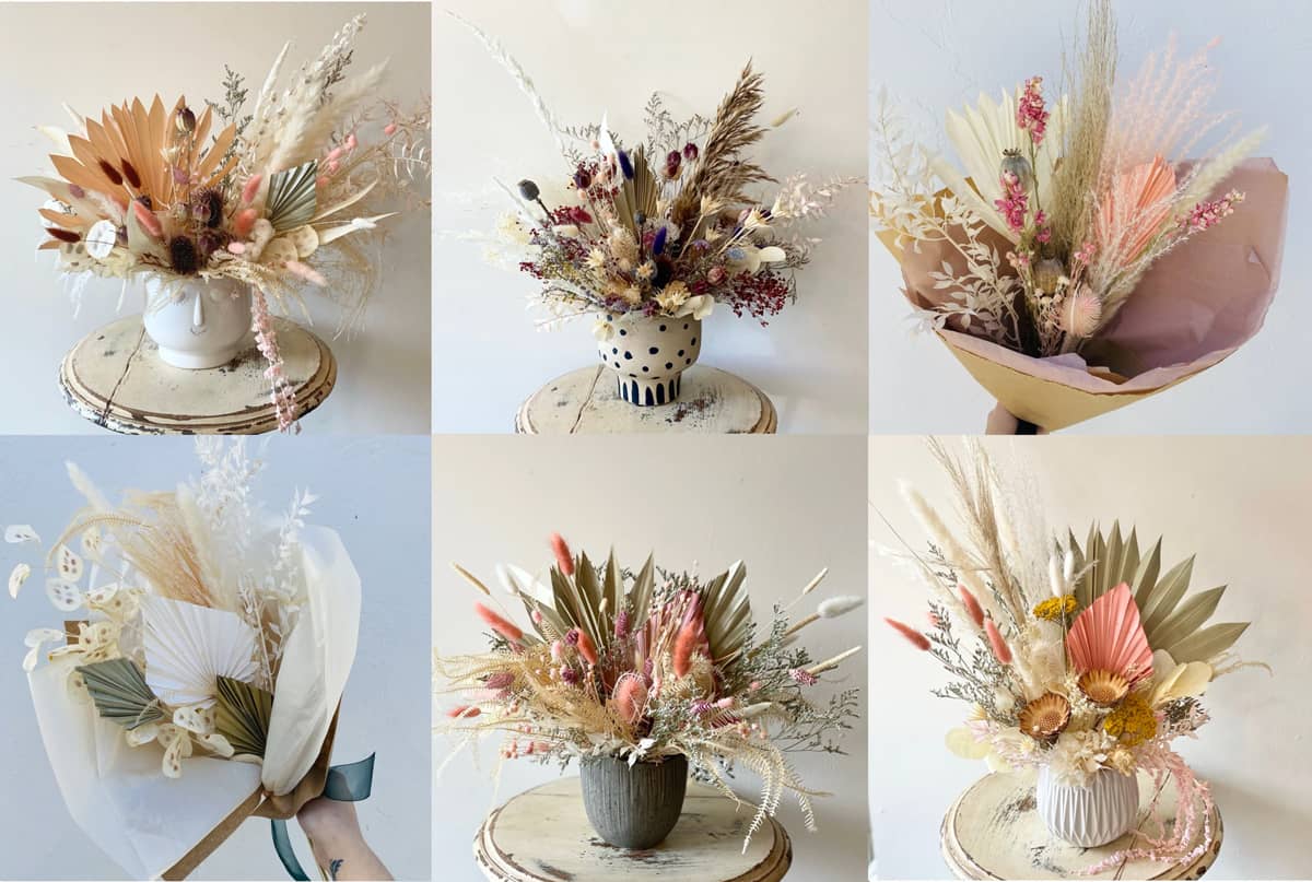 Dried Flower Arrangements By Backbone