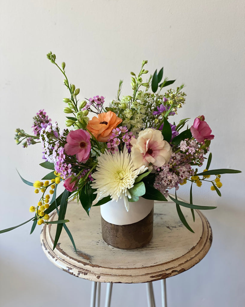 Seasonal Designer's Choice Fresh Floral Vased Arrangement